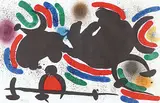 Untitled - Composition #17/250 by Joan Miró, colour lithograph on paper, sold Nov 2003