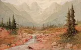 László Neogrády, Untitled - Mountain Waterfall