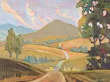 Michael Pisko, West of Cardston, 1968, oil on hard board