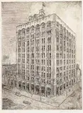 Charles Walter Simpson, The Calgary Herald, etching on paper