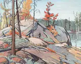 Donald Appelbe Smith, Untitled - Canadian Shield Country, gouache on paper