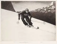 Frederick Bourchier Taylor, The Racer No.11 #10/50, 1933, etching on paper