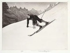 Frederick Bourchier Taylor, The Racer No.12 #11/50, 1933, etching on paper