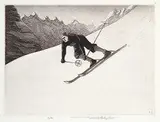 Frederick Bourchier Taylor, The Racer No.12 #11/50, 1933, etching on paper
