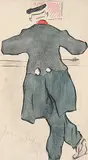 Jacques Villon, Untitled - Man at a Bar, 1897, colour lithograph on paper