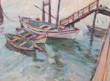 Lawrence Washburn, Sunday Morning, 1987, oil on wood board