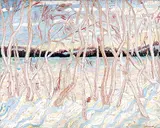 Kenneth Loveless, Untitled - Birch Trees in Winter, oil on canvas