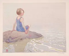 Summer by Walter J. Phillips, 1925, colour wood block on paper, sold Oct 2003