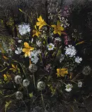Geoffrey Allan Rock, Untitled - Wild Flowers, oil on hard board