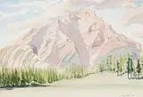 Cascade Mountain by Margaret Shelton, 1943, watercolour on paper, sold Oct 2003