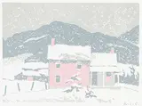 A. J. Casson, Untitled - Pink House in Winter