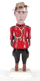 Basil Lavie, Untitled - Mountie, painted wood carving