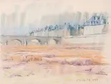 Joseph Francis Plaskett, The Old Bridge, Decize, Loire, France