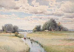 Joseph Thomas Rolph, Untitled - Rowing Among the Toronto Islands, 1902, watercolour on paper