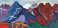 Sharon Thirkettle, Seven Peaks, oil on board