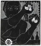 John Harold Thomas Snow, Penny Pitch #20/50, 1951, wood block on paper