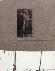 Carl Beam, Untitled - Plains Warrior, 2000, mixed media on paper