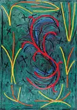 David Bolduc, Untitled - Red Notations, 1991, oil on paper