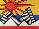 Alexander Calder, Mountains and Sun #42/125, colour silkscreen on paper