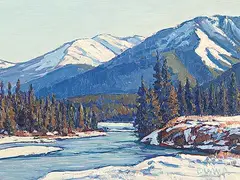 Near Canmore by William Duma, acrylic on paper board, sold Jun 2003