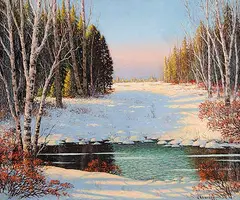 Howard S. Edwards, Untitled - Spring Break Up, oil on canvas