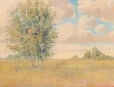 Hubert Valentine Fanshaw, Untitled - Prairie View, oil on canvas