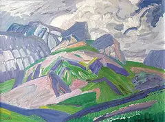 Grey Day, Kananaskis by Illingworth Kerr, 1968, oil on canvas board, sold Jun 2003