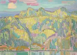 Cultis Lake, B.C. by Illingworth Kerr, 1969, oil on hard board, sold Jun 2003