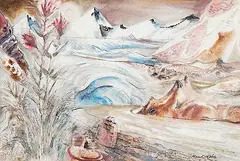 Will Ogilvie, Untitled - Glacial River, watercolour on paper