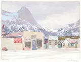 Walter J. Phillips, Canmore, 1947, colour wood block on paper