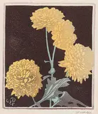 Walter J. Phillips, Pom Poms, 1928, colour wood block on paper