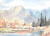 Margaret Shelton, Untitled - Rocky Mountain Stream in the Fall