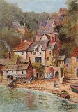 Thomas Harrison Wilkinson, Untitled - Fishing Village, oil on paper board