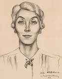 Anna Gertrude Lawson Cheney, Miss Helen Chalmers, 1939, charcoal on paper