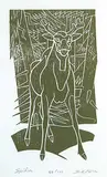 Illingworth Kerr, Spiker #43/100, wood block on paper