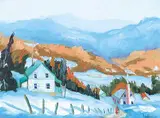 Claude Rollin, Untitled - Quebec Winter, oil on canvas