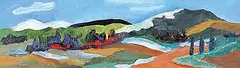 Sharon Thirkettle, Early Spring in Waterton Park, oil on wood board