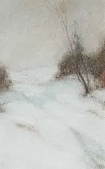 Charles de Belle, Untitled - Fallen Snow, pastel on paper