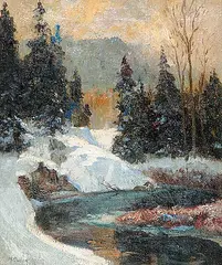 Maurice Galbraith Cullen, The Devil River, oil on canvas
