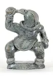 Kiugak Ashoona, Transforming Shaman, 1998, light green stone carving