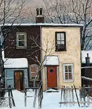 John Kasyn, On Queen Street West, oil on hard board