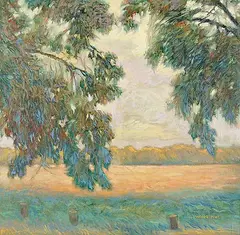 Wang Kui, Weeping Willows, oil on canvas
