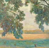 Wang Kui, Weeping Willows, oil on canvas