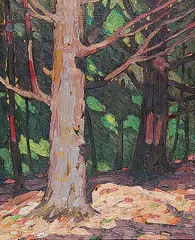 Frederick Nicholas Loveroff, Untitled - Autumn Forest, 1920, oil on paper board