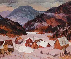 Jacques Poirier, Route en Montagne, oil on canvas