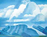 David Pugh, Blue Cumulus, 1992, oil on canvas