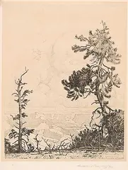 Ferdinand Burgdorff, Grand Canyon Arizona #6/50, 1927, etching on paper