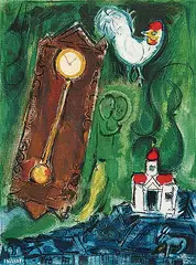 Marc - After Chagall, Le Clocher #70/300, 1951, colour etching on paper