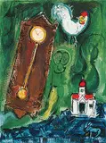 Marc - After Chagall, Le Clocher #70/300, 1951, colour etching on paper