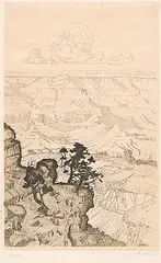 Ferdinand Burgdorff, Grand View #3/50, 1927, etching on paper